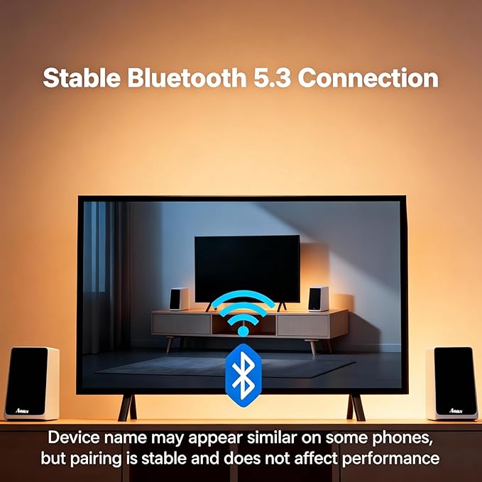 Active Bookshelf Speakers for TV &amp Desktop – Powered Stereo Bluetooth 5.3 Speaker with Optical &amp RCA Inputs Subwoofer Output Modern Wooden Design(AS-42 White)