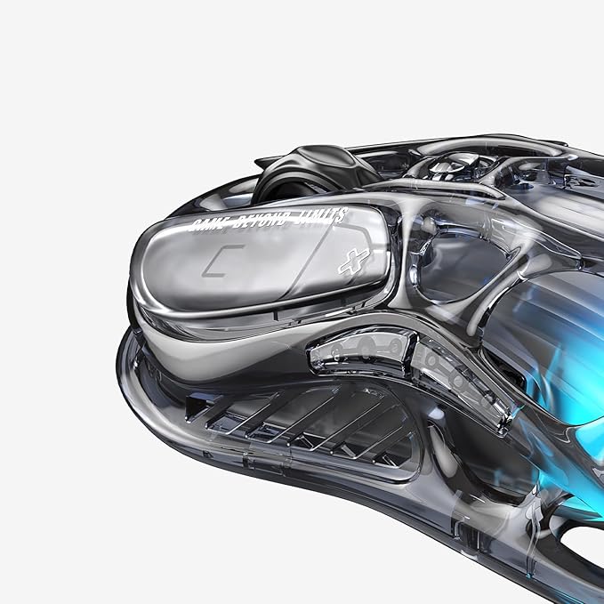 GravaStar Mercury M2 Wireless Gaming Mouse with 26000 DPI PAW3395DM Sensor -79g Lightweight Hollowed-Out Design -5 Programmable Buttons -5 Dynamic Lightsync RGB - Transparent Black