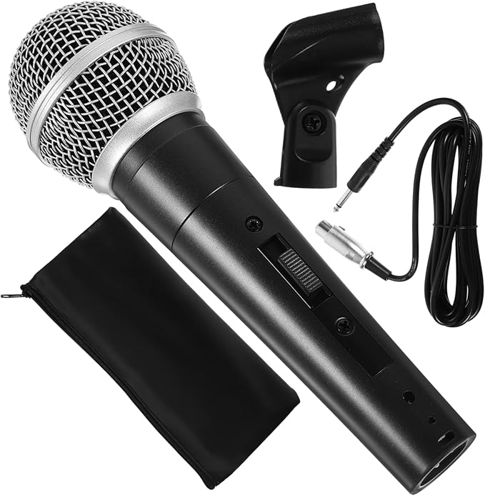 Toyvian Professional Ktv Microphone Stage Microphone Cable Clip for Singing Lightweight Design
