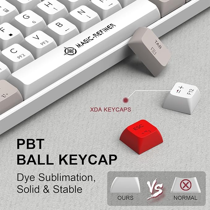 LexonElec 60% Mechanical Gaming Keyboard Blue Switches RGB Backlit Compact Mechanical Keyboard PBT Dye-Sub XDA Keycaps 62-Key Anti-Ghosting Mini Keyboard for Win/Mac/PS4/PC
