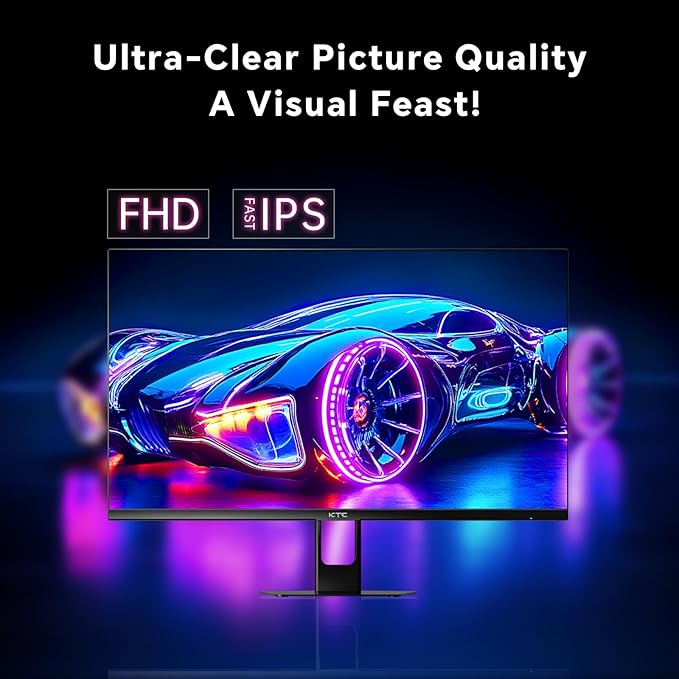 KTC 27 Inch Gaming Monitor 180Hz Full HD 1920x1080 Fast IPS Computer Monitor DP 1.4 &amp HDMI 2.0 Ports 1Ms FreeSync Frameless PC Gamer Monitor HDR VESA Mount H27F22
