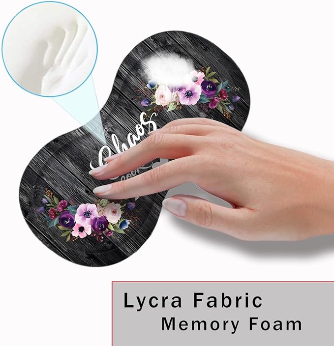 Mouse Pad with Wrist Support + Desk Mat + Coaster 3 in 1 Set XXL Large Gaming Mousepad Ergonomic Mouse Pads for Desk Computer Laptop OfficeChaos Coordinator Quotes Vintage Watercolor Floral