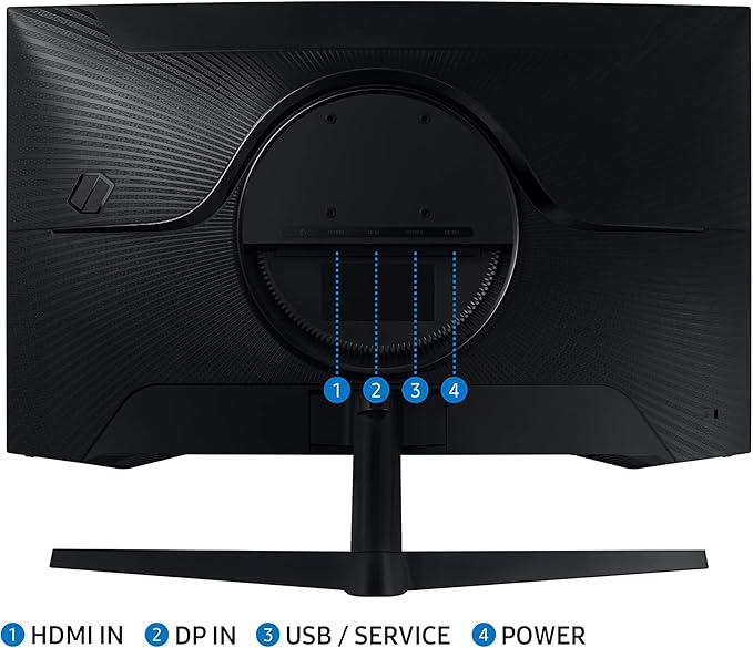 SAMSUNG 27 Odyssey G55A QHD 165Hz 1ms FreeSync Curved Gaming Monitor with HDR 10 Futuristic Design for Any Desktop (LS27AG550ENXZA)