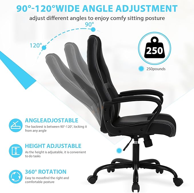 Ergonomic Gaming Chair Comfortable Cheap Gamer Chair for Adults Desk Chair Gaming Chair with Lumbar Support Gaming Office Chair with Wheels for Teens