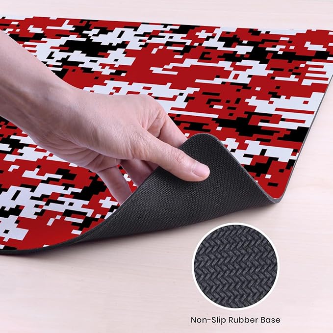 Head Case Designs Officially Licensed AC Milan Digital Camou Crest Logo 37.4 x 15.75 x 0.16 inches (900 x 400 mm) - XL Gaming Office Desk PC Keyboard Mouse Mat Pad