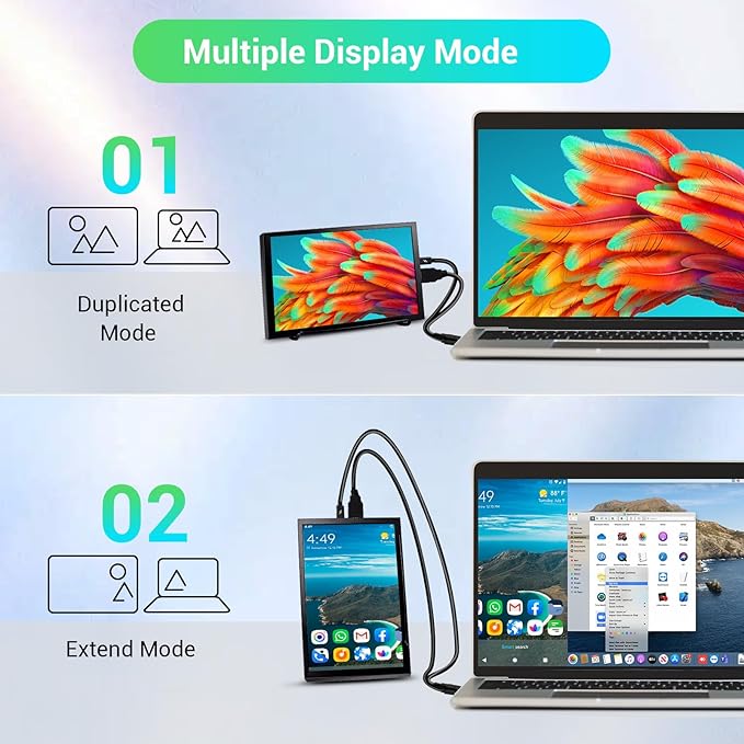 8 Inch Mini Monitor Small HDMI Screen Display1280 * 800 Resolution Portable Monitor for PC Laptop Compatible with Raspberry Pi Game Consoles