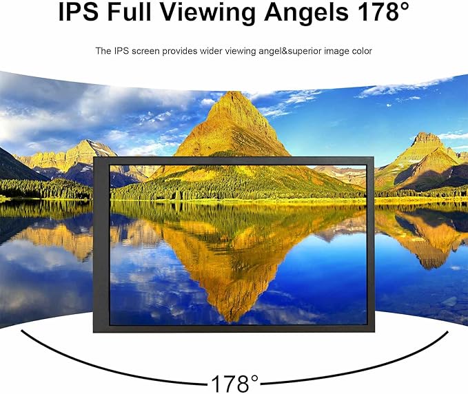 VSDISPLAY 7 Inch PC Case Screen 1280x800 Computer Temperature LCD Display with Theme Editor DIY CPU GPU RAM Data MonitoringBlack