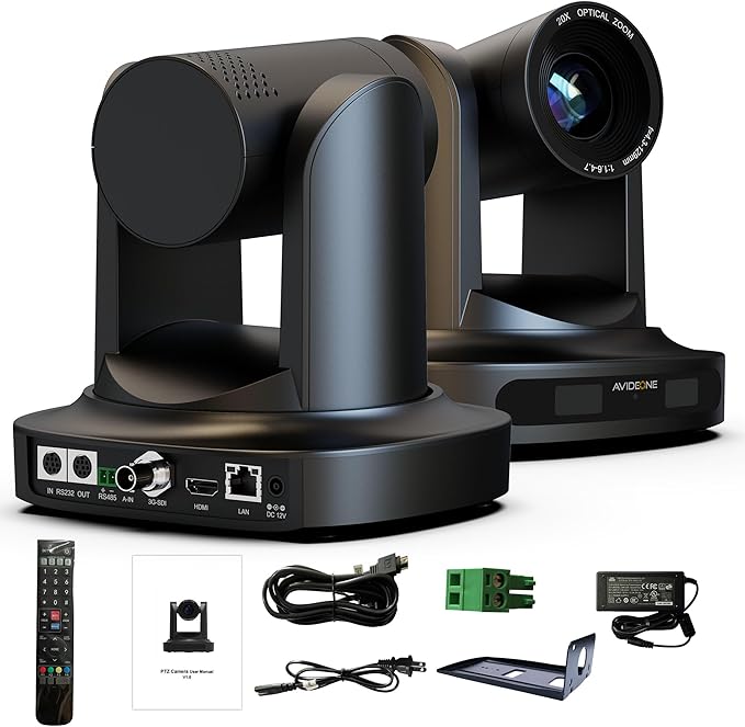 PTZ-P20X PTZ Camera PoE 20X Optical Zoom Black