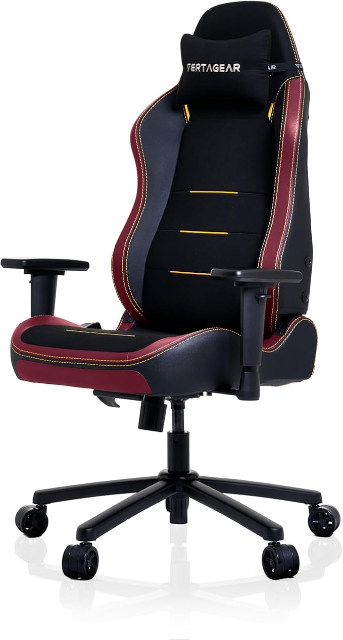 VERTAGEAR SL3800 Ergonomic Gaming Chair Featuring ContourMax Lumbar &amp VertaAir Seat Systems - Burgundy Red