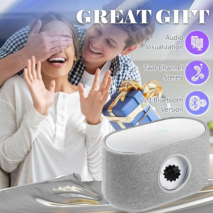 Magnetic Fluid Bluetooth Speaker with Music Visualization 15W Wireless Charging Touch Control Stereo Sound for Office Home Decor Music Lovers &amp Tech Enthusiasts