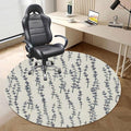 Green PU Leather Hardwood FloorsTile Non-Slip Office Chair Mat Lavender Nature Pattern Anti-Slip Low Pile Under Desk Rug Large Floor Protector Dreamlike Diameter 35.4 in