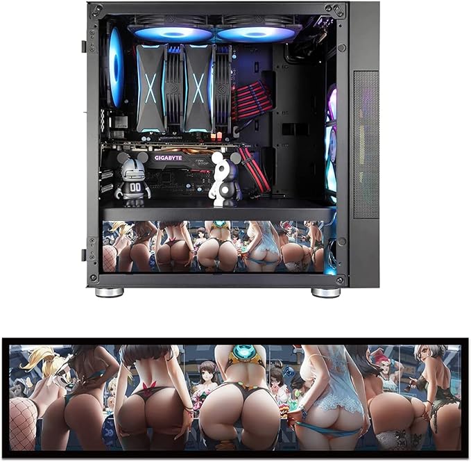 Vetroo B6 Display Board w/LED Lights for Computer PC Case Decor Full HD 2K Multi-Mode Function 12.2 x 3.1 (Horizontal B6)