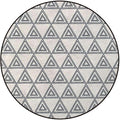 Black White Office Chair Mat Non Slip Round Floor Mat for Hardwood Floor and Protector for Rolling Chair Geometric Inner Triangles Style Diameter 43.3 in