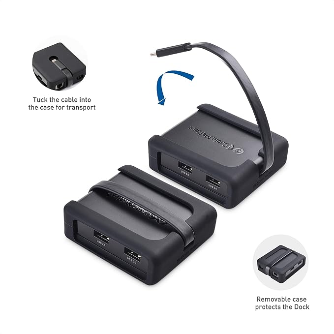 Cable Matters Dual 4K 60Hz Monitor USB C Hub with DisplayPort 1.4 and 100W Charging - macOS is Not Supported - Thunderbolt 3 Thunderbolt 4 USB4 Compatible for Surface Pro XPS Windows Only