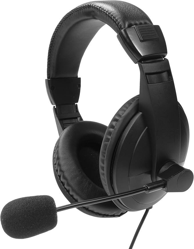 Supersonic SC-942WCH PRO HD Webcam and Stereo Headset 1080P HD Webcam Crystal Clear Audio and Video Adjustable Comfort Plug and Play Compatibility for Zoom &amp Teams in Home Office School