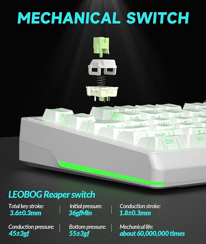 SOLAKAKA KI99 Pro 96% Wireless Mechanical Keyboard RGB Gaming Keyboard Hot-Swappable Pre-Lubed Switches Gasket Structure Creamy Keyboards (Contour-Style White Non-Silent Version)