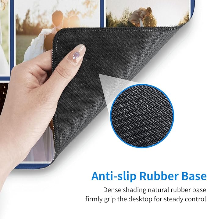 Custom Large Mouse Pad with Photo Personalized Mouse Pads with Picture Text Customized Non-Slip Mousepad for Gaming Offices Home Computer Desk 16x29.5in