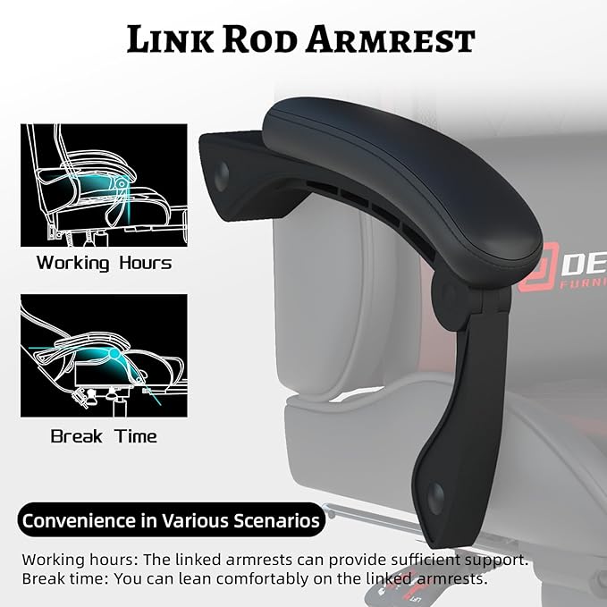Ergonomic Gaming Chair with Footrest and Lumbar Massage Racing Office Chair High Back Computer Desk Chair with Headrest Pillow for Adults Video Game Chair for PC Gamer (1001-Red)