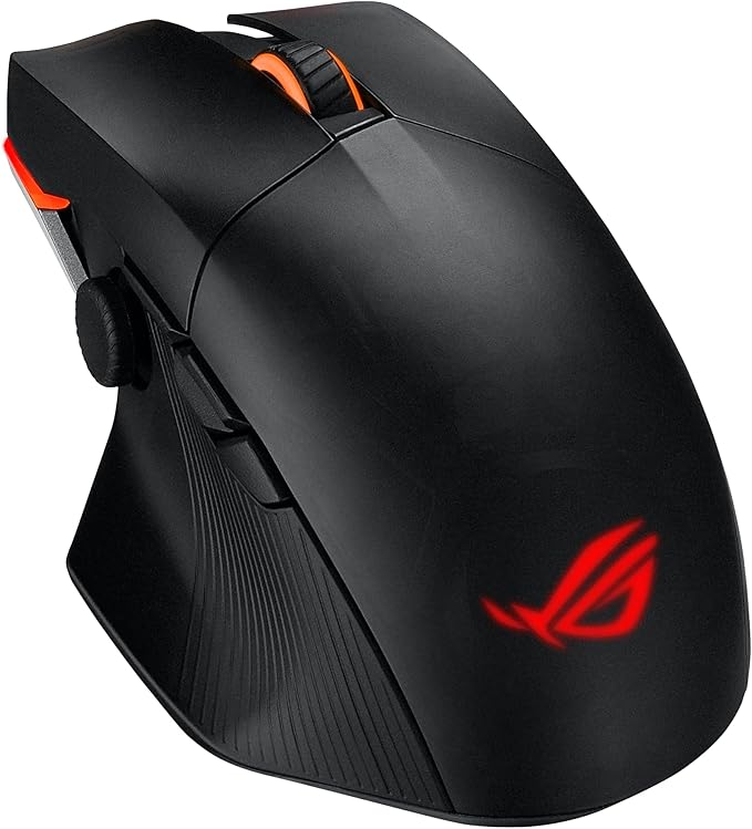 ASUS ROG Chakram X Origin Wireless Gaming Mouse – MMO/MOBA Design Detachable Joystick 11 Programmable Buttons Right-Handed 123g Tri-Mode Connectivity 36K DPI up to 150Hr Battery PC/Mac Support