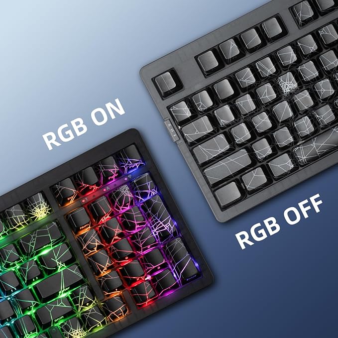 ZORNHER ZH980 Mechanical Keyboard Wireless95% Creamy Keyboard with Number PadHot-Swappable Custom Gaming KeyboardShine Through Spider Web PCLoud Clicky Blue Switches
