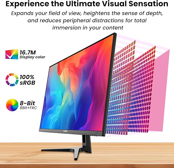 32 Inch 4K Computer Monitor UHD 3840 * 2160P Ultra-Clear Screen 60HZ 3500:1 Contrast Ratio 100% sRGB FreeSync Eyecare IPS Panel Compatible with Wall mounting Ideal for Business Office