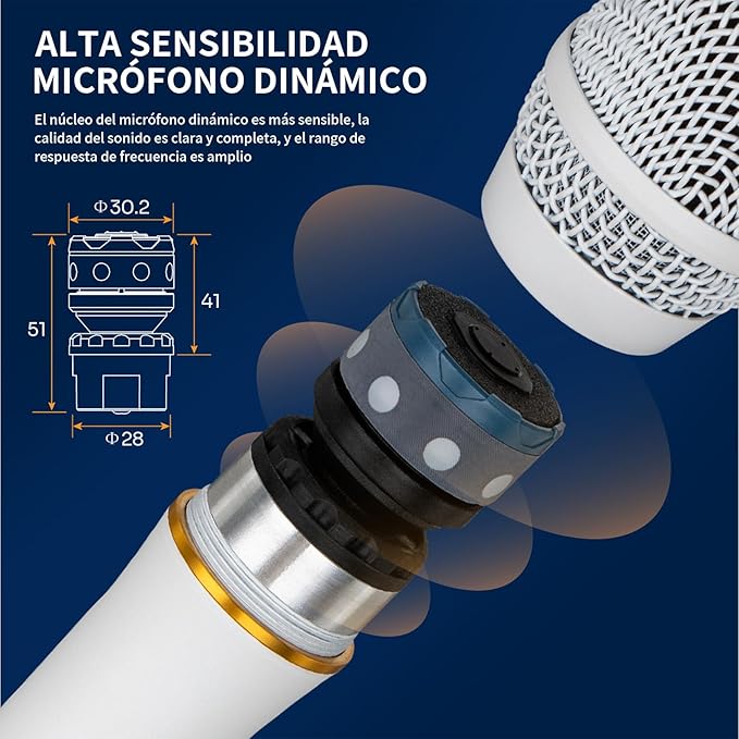 Bolanle Dynamic Vocal Microphone with Shock-Mounted CartridgeSteel Mesh Grille and Integral Pop FilterIdeally Suited for SpeakersKaraoke Singing MachineAmpMixer