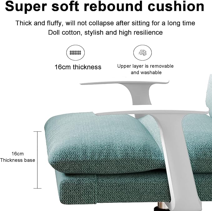 Office Chair Gaming Chair Computer Chair Ergonomic Computer Chair with Thick Padding BackrestExecutive Home Office ChairBig and Tall Upholstered Desk Chair Armrest Height Adjustable S