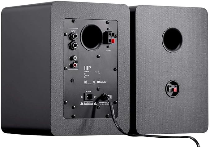 Monoprice DT-5BT 60-Watt Multimedia Desktop Powered Speakers - Class AB Bluetooth 5.0 5.25 Inch Woofer 0.75 Inch Tweeter For Home Office Gaming or Entertainment Setup
