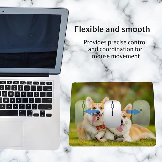 40 PCS White Mouse Pad 3mm Thick for Heat Press PrintingBulk Mousepad Blanks for Heat Transfer Crafts 22x18x0.3CM
