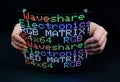 Flexible RGB Full Color LED Matrix Panel 64x64 Pixels 4096 Individual RGB LEDs3mm PitchAdjustable Brightness and Bendable PCB Compatible with Raspberry Pi/Raspberry Pi Pico / ESP32 / Ardu