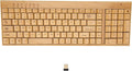 Bamboo Wood Computer Control Devices Plug and Play Computer Devices for PC Laptop USB Receiver (Keyboard)