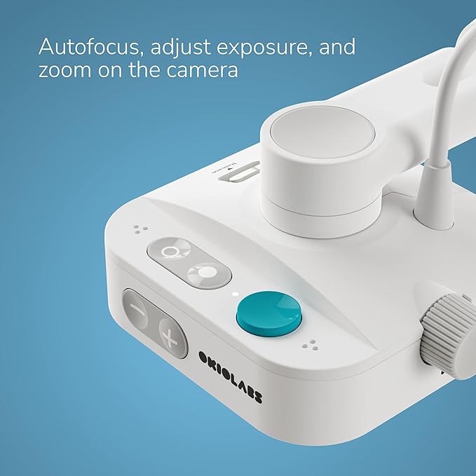OKIOCAM W1 USB 4K 8MP Document Camera with Light for Teachers. Comes with OKIOPoint &amp AI-Tracking Presentation Software. Doc Camera for Classroom. Compatible with PC/Mac with Type-C Adaptor