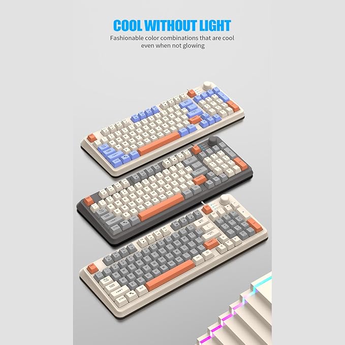 Keyboard K82 Gaming Keyboard with Three Color Backlit and Mechanical Feel 94 Keys for Gamers Computer PC Laptop Keyboars