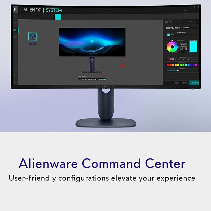 Alienware 34 240Hz QD-OLED Curved Gaming Monitor - AW3425DW - 34.2-inch WQHD (3440 x 1440) 0.03ms Display 1800R Curve AMD FreeSync Premium Pro VESA AdaptiveSync DisplayHDR TrueBlack 400