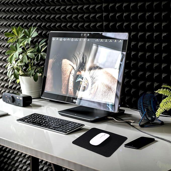 50 Pack Mouse Pads Bulk - Black Mouse Pad Set 8.66 x 7.09 Inches with Non-Slip Rubber Base for Computer Laptop Gaming Office Home Use (0.08 Inch Thickness)