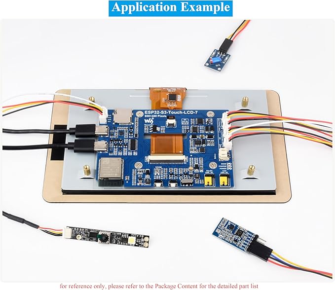 ESP32-S3 7inch Display Development Board ESP32 with 800×480 Pixel IPS LCD Screen 32-bit LX7 Dual-Core Processor Up to 240MHz Frequency Support W F&amp BLE 5 (No Touch)