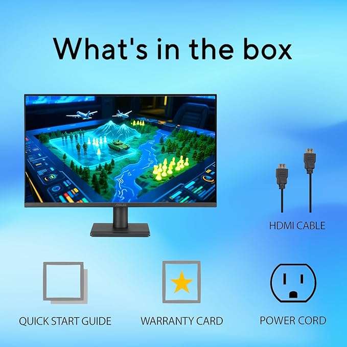 ASUS 24 FHD Gaming Office Monitor 120Hz 1ms Eye Care Monitor - IPS 99% sRGB Frameless Adaptive-Sync Speakers DisplayPort &amp HDMI &amp VGA Low Blue Light Flicker Free Tilt Adjust VESA