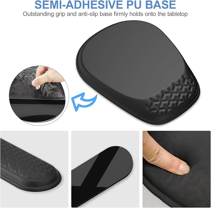 Mouse Pad with Wrist Rest Comfortable Keyboard Wrist Rest Memory Foam Wrist Rest for Computer Keyboard Ergonomic Mouse Pad Set for Easy Typing &amp Pain Relief for Office Black