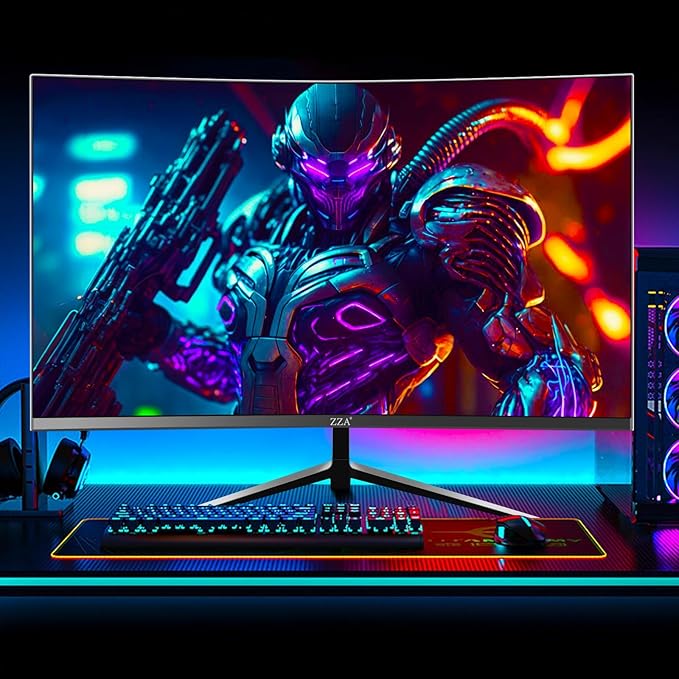 ZZA 32 Inch Monitor - 2K Resolution 165Hz/180Hz1440p Monitor 1ms Response Time FreeSync &amp G-Sync HDR10 122% sRGB Coverage DP/HDMI32 Inch Computer Monitor VESA Mount Compatible