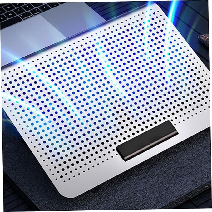 Adjustable Laptop Cooler Rack Level Height Stand Sturdy Aluminum Cooling Pad for Ergonomic Viewing and Neck Relief Computer Rack for Gaming and Video Use