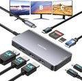 USB C Docking Station Dual Monitor Laptop Docking Station 3 Monitors Triple 4K 60Hz Display with 2 HDMI DisplayPort 1Gbps Ethernet 100W PD 2 USB-C Data USBC Dock for Dell HP Lenovo etc