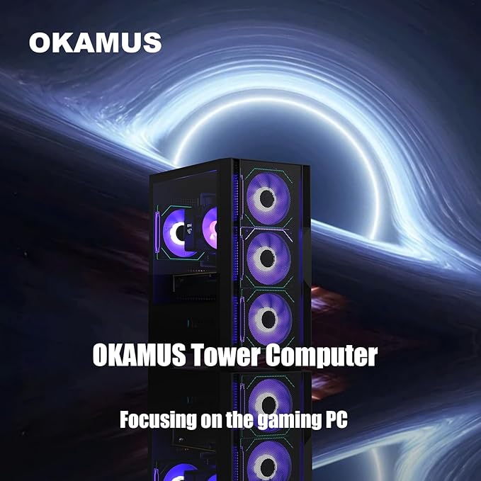 Gaming PC i7 CPU GTX 1660 Super 6GB Graphics 512 GB M.2 16 GB RAM Pre-Built Computer RGB Fans x 4 Win 11 HomeWiFi 6 + BT 5.3 550W PSU (GTX 1660S+512GB+16GB)