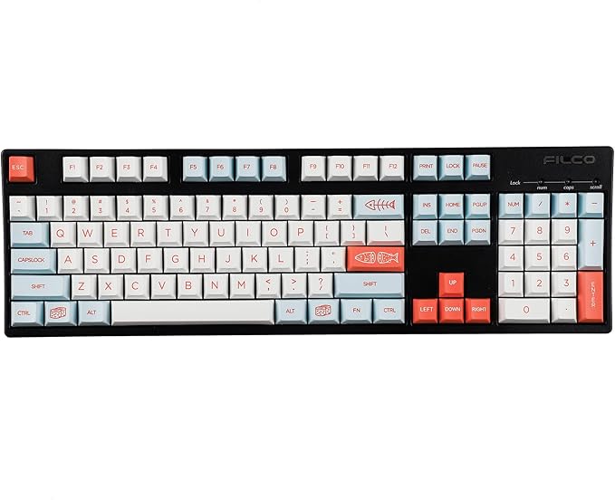 142 Salmon Keycaps Dye-Sub Thick PBT Cherry Profile Key caps for TKL 61 64 68 75 87 96 104 108 GMMK MX Mechanical Keyboard