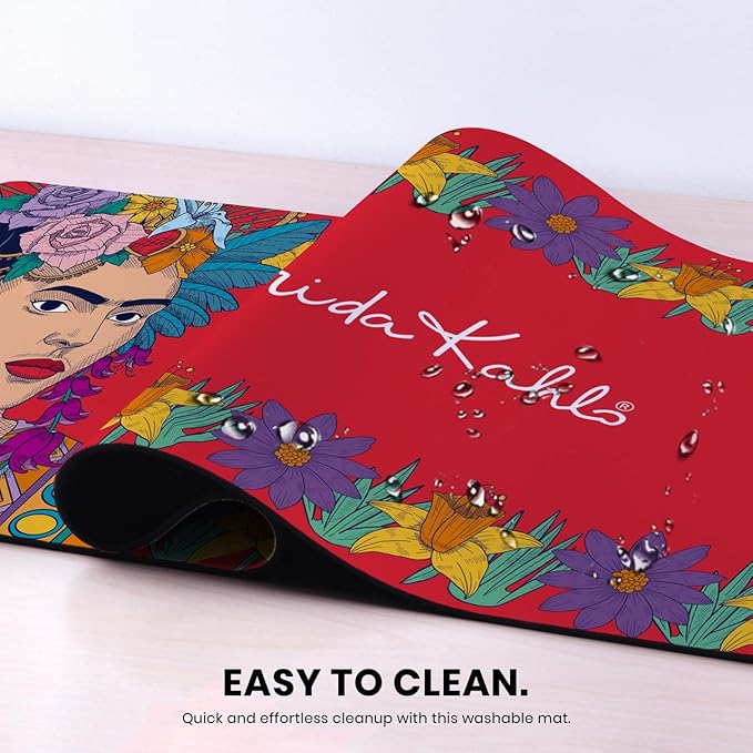 Head Case Designs Officially Licensed Frida Kahlo Flower Frame Floral Art 37.4 x 15.75 x 0.16 inches (900 x 400 mm) - XL Gaming Office Desk PC Keyboard Mouse Mat Pad