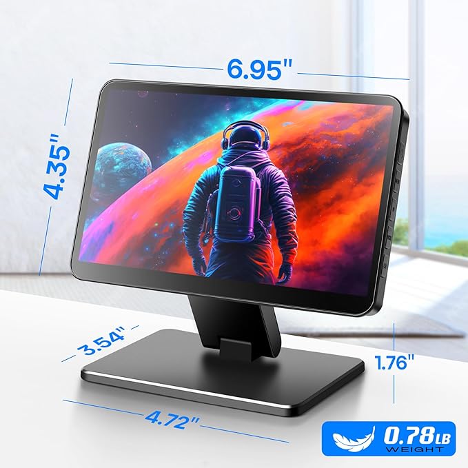 ROADOM Touch Screen Monitor with Case 7’’ Raspberry Pi Screen IPS FHD 1024×600Responsive and Smooth TouchDual Built-in SpeakersHDMI InputCompatible with Raspberry Pi/PC/Camera/Gaming/TV