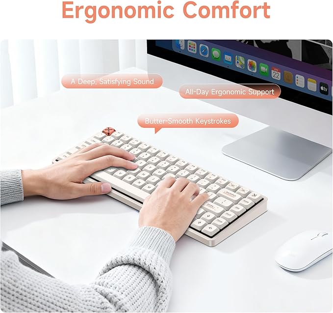 IQUNIX Magi75 Pro Low-Profile Wireless Mechanical Keyboard 75% Layout Hot-Swappable Creamy Linear RGB Backlit Full Aluminum VIA Customizable for Mac/Windows/Linux (Media Controls)