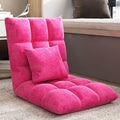 NaKeah Folding Floor Gaming Chair 6-Position Adjustable Floor Lazy Sofa Chair w/Breathable Cotton &amp Skin-Friendly Flannel Ideal for Reading Gaming MeditatingH