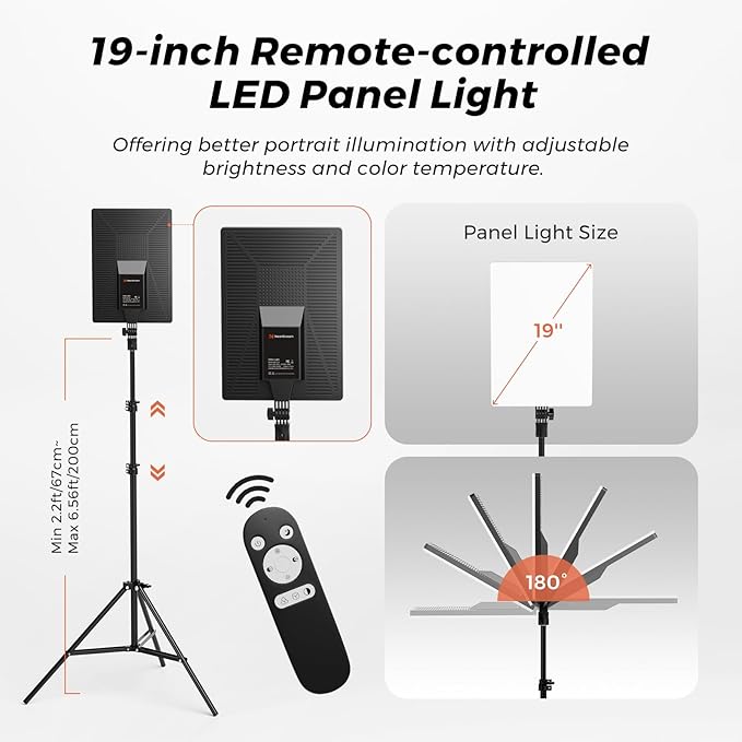 NearStream VM33 Streaming Camera &amp VK40 Photography Lighting Kit Bundle for Livestreaming Video Content Creation &amp Virtual Meetings