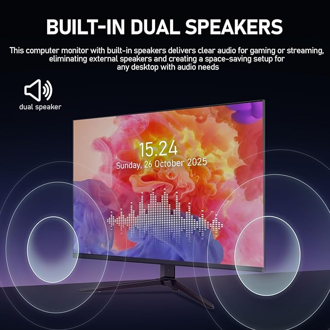 Gawfolk 28 Inch 4K Monitor IPS 60Hz UHD (3840x2560p) PC Screen Built-in Speakers Ultra HD Computer Dispaly for Home &amp Office Support HDMI &amp DP 3:2 10Bit 1.07 Billion Colours