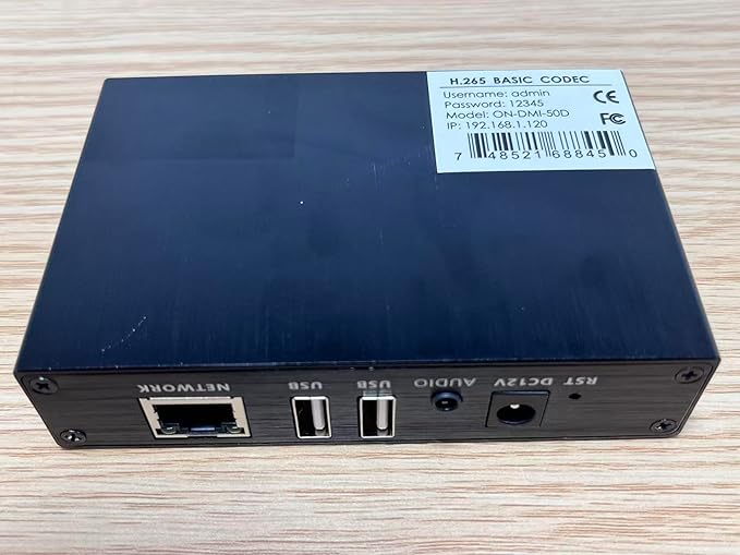EXVIST H.265 1080P HDMI Video Encoder/Decoder w/Screen USB2.0 for 1080p Webcam Video Decoding from RTSP/TS Feed Compatible with ONV/HK for CCTV Surveillance or Network Video Recorder(NVR)